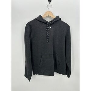 Alpinestars Mens Hoodie Sz M Charcoal Gray Y2K Motocross Racing Pullover